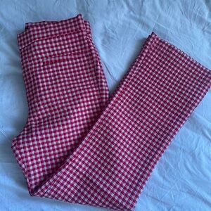 Zara Red Checkered Pants